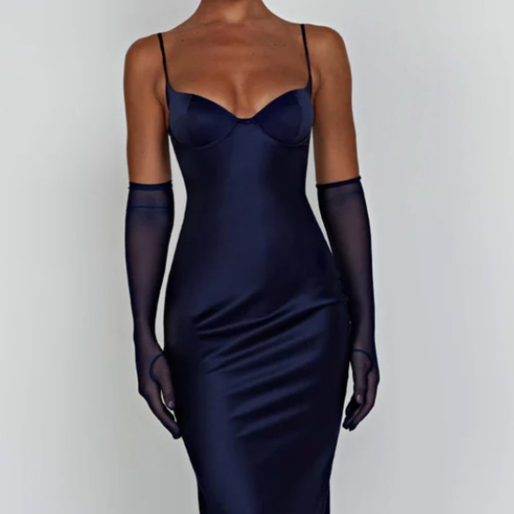 NAVY ATHENA MAXI DRESS